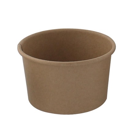 Packnwood 16 oz Brown Kraft Soup Cup, 3.8 x 3.9 in. 210SOUPK17K